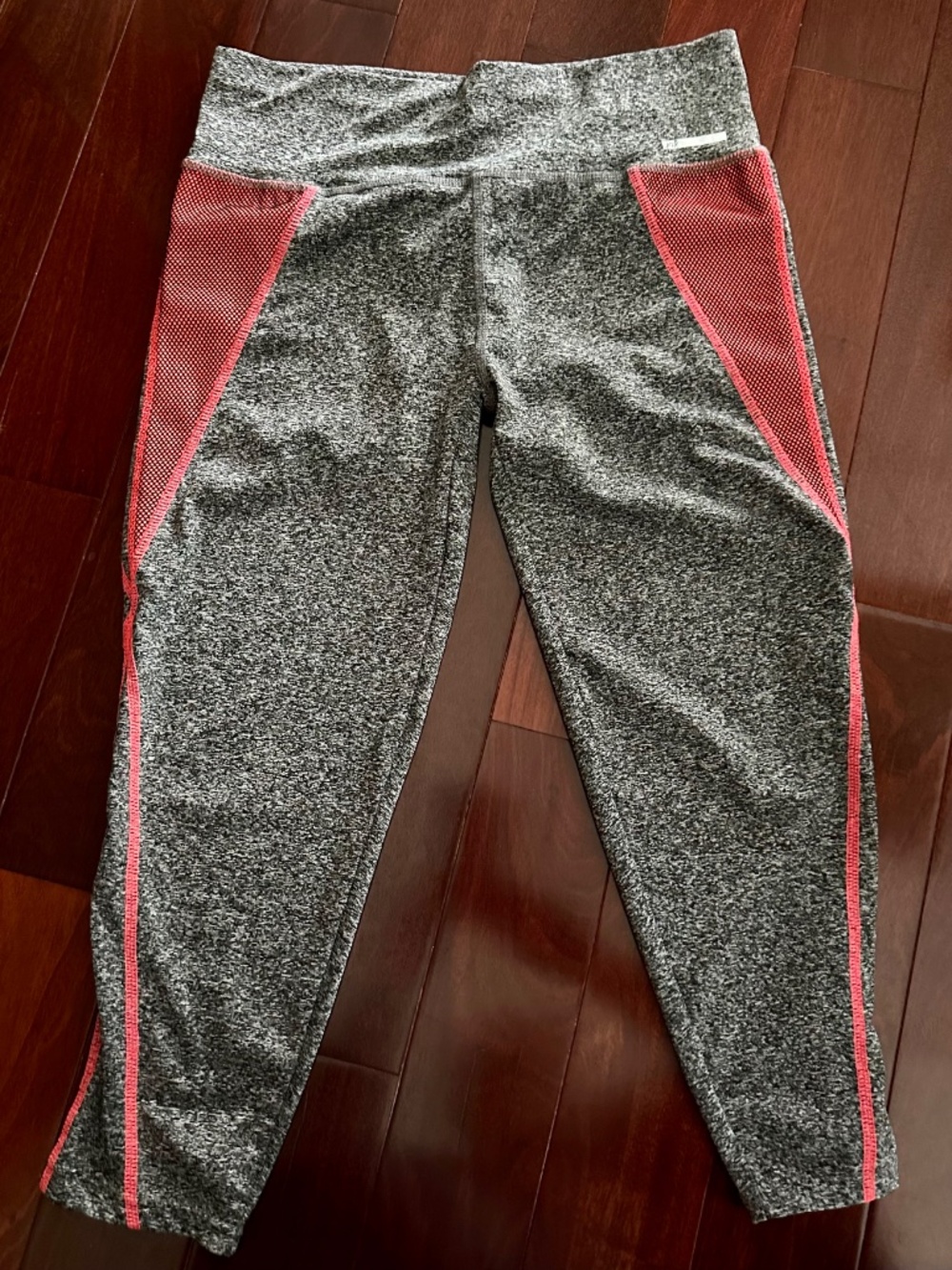 JGX Performance Yoga Running Leggings Women's Heather Gray Orange Size M NWOT